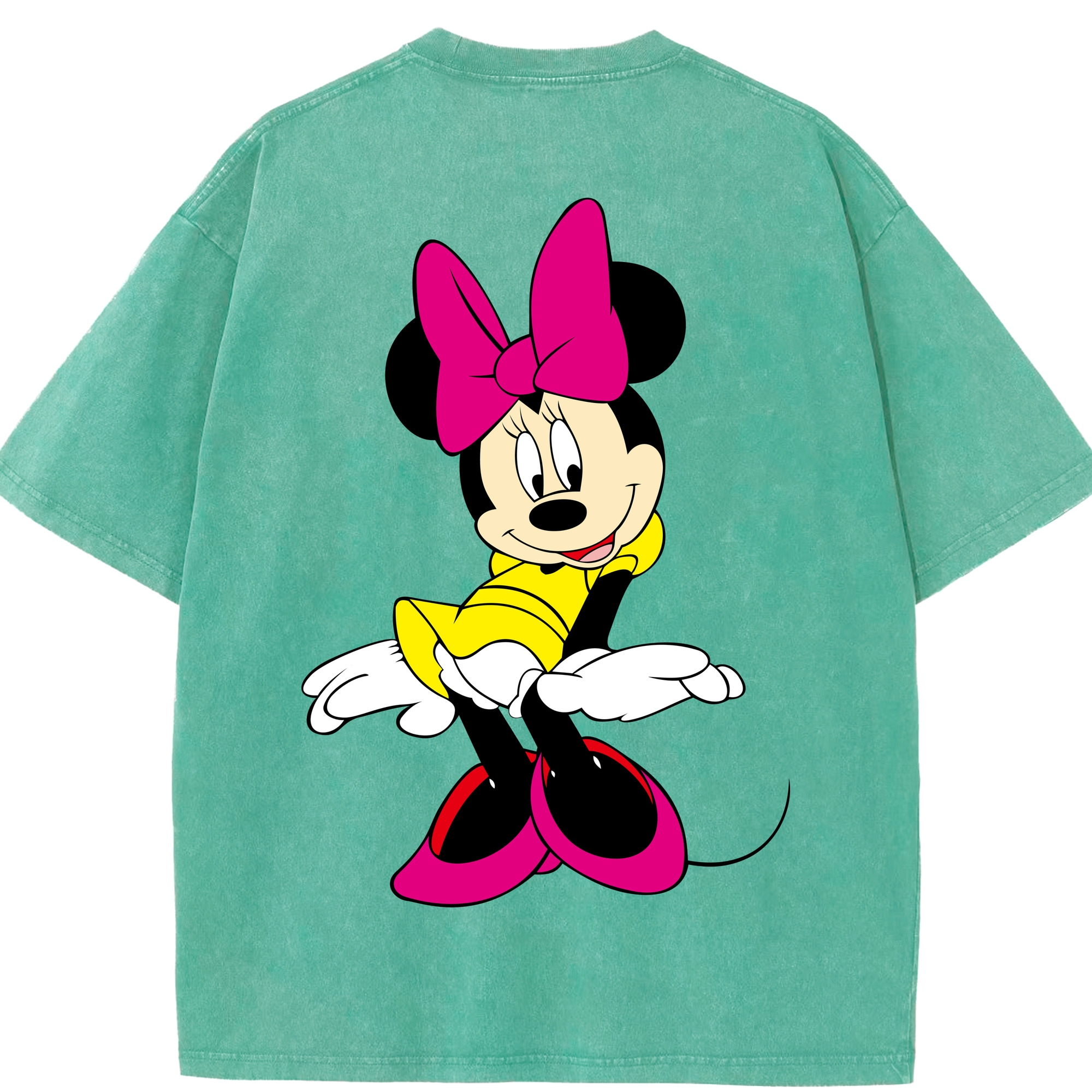 （画像用） ミッキーマウス Mickey Mouse 綿100% ヴィンテージ風 半袖Tシャツ（背面プリント）